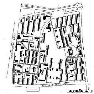 Строчная застройка микрорайона